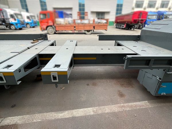 3 Pull-Out Folding Hydraulic Ladder Low Flatbed Semi-Trailer